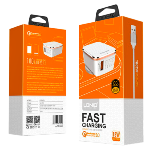 CARGADOR LDN CARGA RÁPIDA TIPO C 3.0 / 18W A1204Q